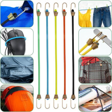 Kleine Gummiseile mit Haken, 12er-Pack, 25 cm Lange, Verstellbare -Gummiseile Aus Dehnbarem Gummi für Dachgepäckträger