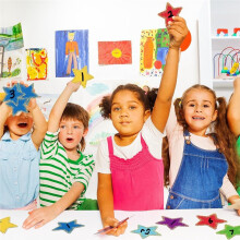 108 Pcs Colorful Paper Star Multicolor Paper Star Cut Outs Confetti for Bulletin Board DIY Crafts School Wall Decoration