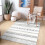 Moroccan Farmhouse Rug Washable 3x5 ft Neutral Geometric 6