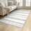Moroccan Farmhouse Rug Washable 3x5 ft Neutral Geometric 7