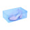 Clear Stackable Shoe Boxes with Latching Lids Blue 1