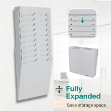 Retractable Attendance Rack Punch Card Holder Attendance Card Holder 20 Position Punch Card Holder Card Holder Employee