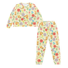 Women's Floral Print Pajama Set Long Sleeve 2 Piece Soft