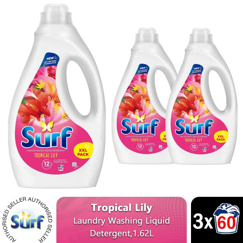 Surf Surf Laundry Washing Liquid Detergent Tropical Lily 4.86 L, 180 Washes