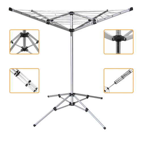 4 Arm Free Standing Rotary Airer with 16 Meter Drying Space