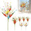 Easter Floral Picks Artificial Egg Stems Berries Carrots 7