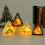 Christmas Triangle Lantern with LED Lights White Snowman 4