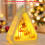 Christmas Triangle Lantern with LED Lights White Snowman 6