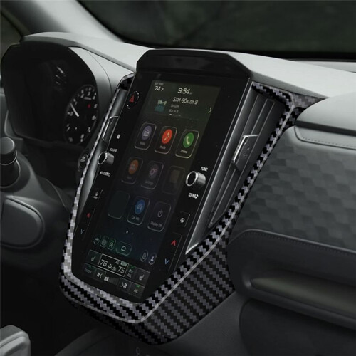 Car Navigation Screen Trim Frame Dashboard Strips for  Forester 2025 LHD Interior Accessories Carbon Fiber Pattern 2