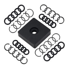 10Set 1/2in&10Set 3/8in Impact Retaining Ring Clip Friction Ring+ O-Ring,Retainer Impact Lock Ring Anvil Install Tool