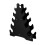 Black Dumbbell Holder PP Material Rounded Edges 8