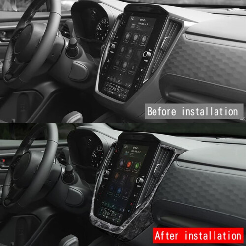 Car Navigation Screen Trim Frame Dashboard Strips for  Forester 2025 LHD Interior Accessories Forged Pattern 1