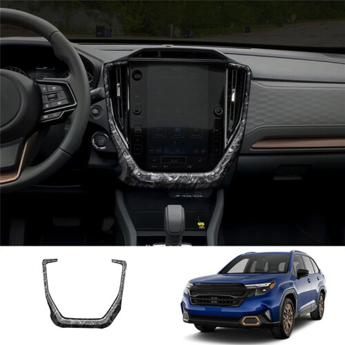 Car Navigation Screen Trim Frame Dashboard Strips for  Forester 2025 LHD Interior Accessories Forged Pattern 2