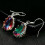 925 Silver Drop Stud Earrings Mystic Topaz Purple 4