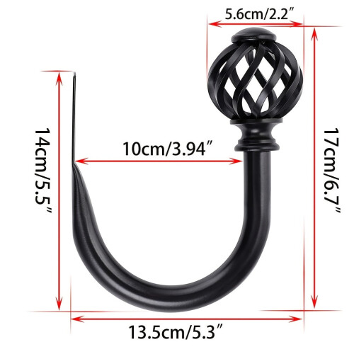 Metal Curtain Holdbacks Golden Wall-Mounted Tie Back Hooks 2
