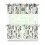 Green Cactus Kitchen Curtains Set with Valance 3-Piece 1