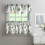 Green Cactus Kitchen Curtains Set with Valance 3 Pieces 2