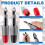4pcs Wire Piercing Probe Kit, 0.08in and 0.16in Insulation Puncture Wire Probe Piercing Clip Test Probe Tool 1