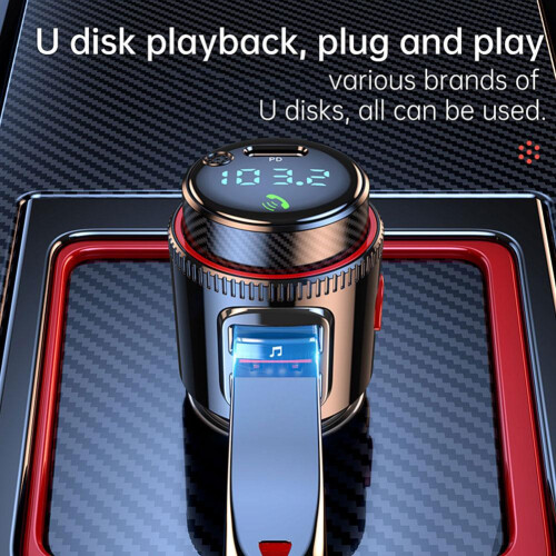 Bluetooth 5.4 Car Wireless Transmitter USB Charger 1