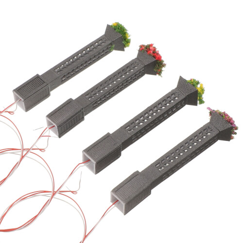Micro Landscape Street Lamp Mini House Light Model 4 pcs
