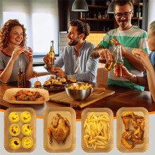 400 Stuks Airfryerpapier voor DZ201/DZ401 Antiaanbak Rechthoekig Airfryer Bakpapier Hittebestendig Vierkant Airfryerpapier