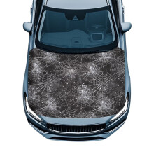 Weatherproof Car Hood Cover Elastic Cobweb Print