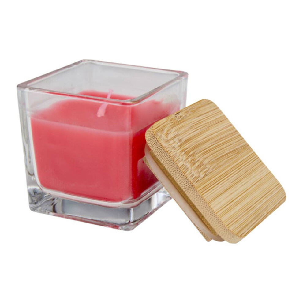 Floso Ambra Cherry Square Bamboo Lid Scented Candle