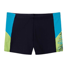 (L, Anthracite/Teal) Speedo Mens Dive Colour Block Swimming Trunks