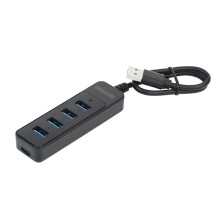 4-Poorts Snelle USB 3.0-Hub 30CM USB-Splitteradapter, Uitbreidingsdock voor Snelle Gegevensoverdracht, Ondersteuning voor Meerdere Apparaten