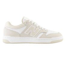 (5 UK, White/Beige) New Balance Womens/Ladies 480 Leather Trainers