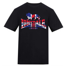 (L, Black) Lonsdale Mens Union Jack T-Shirt