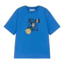 (14 Years, Blue) Moschino Childrens/Kids Logo Regular T-Shirt