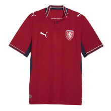 (S, Red/Navy) Puma Mens World Cup 2026 Czech Republic Home Shirt
