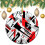 Black Red Geometric Christmas Ornaments White 12pcs 1