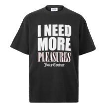 (M, Black) Juicy Couture Unisex Adult More Pleasure Oversized T-Shirt