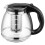 Black Glass Teapot Non-Drip Spout Ergonomic Handle 1500ml 6