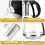Black Glass Teapot Non-Drip Spout Ergonomic Handle 1500ml 7