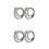 Audio Y-Splitter Cable 2 to 3.5mm 4 pcs 8