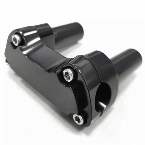Risers Pretos de 4 Polegadas, Braçadeira de Guidão de 1 Polegada para  Fat Boy Low Rider Softail FXSTC 2