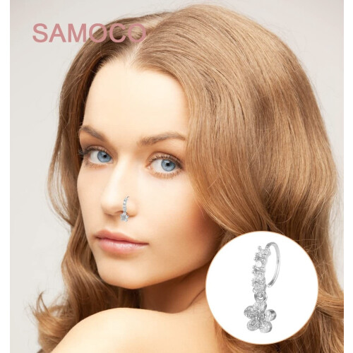 20G L-Shaped Dangle Nose Ring Studs - 20 pcs, Gold 1