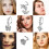 20G L-Shaped Dangle Nose Ring Studs - 20 pcs, Gold 4