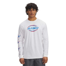 (M, White) Under Armour Mens Stacked Stars Long-Sleeved T-Shirt