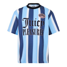 Juicy Couture Mens Striped Polyester Boxy Oversized T-Shirt