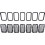 Gloss Black Honeycomb Mesh Front Grill Inserts Kit 7PCS 6