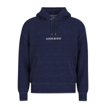 (XL, Indigo) Guess Mens Logo Printed Hoodie