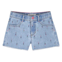 (8 Years, Blue) Billieblush Girls Embellished Raw Hem Shorts
