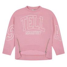 (14 Years, Pink) Stella McCartney Childrens/Kids Logo Cotton Side Zip Sweatshirt