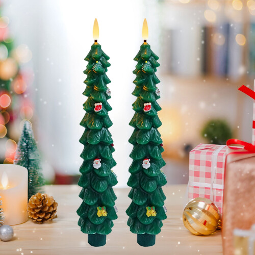 Flameless LED Taper Candle with Remote Timer and 3D Flame