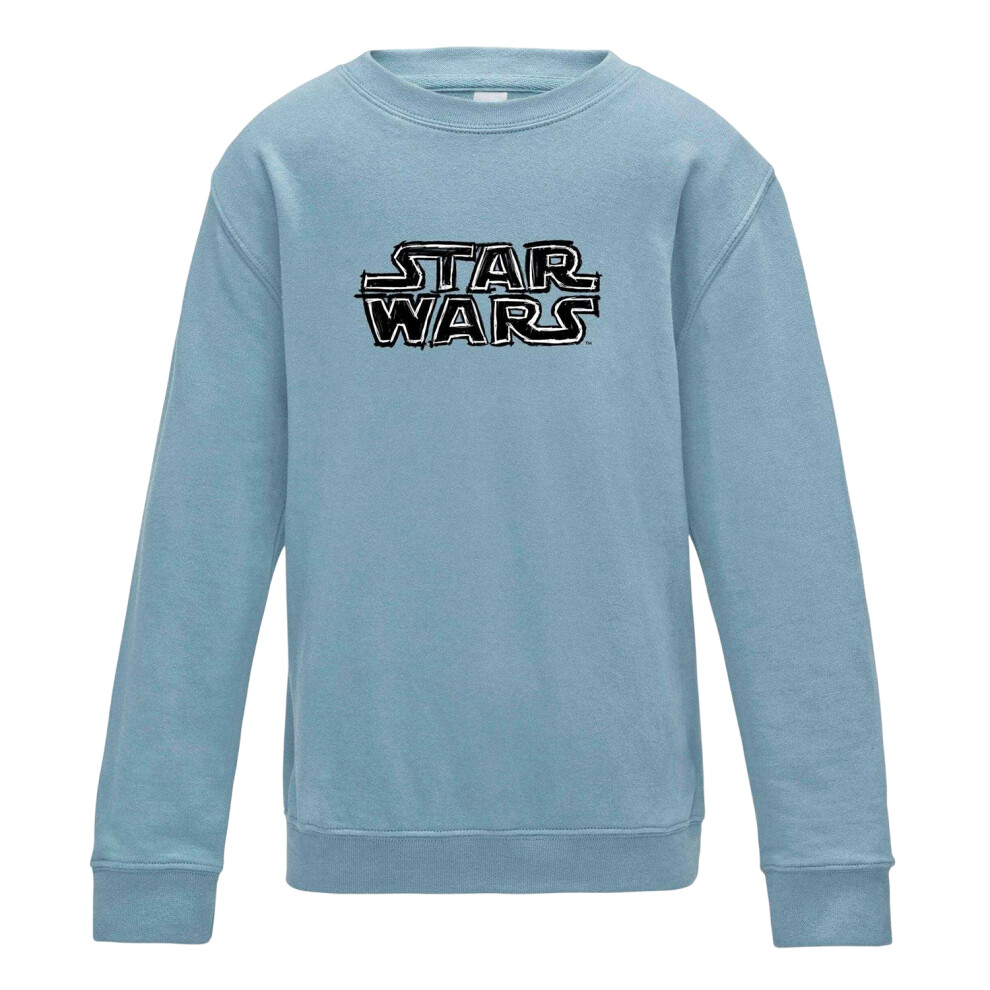 Star Wars (9-10 Years, Blue) Childrens/Kids Logo Sweatshirt