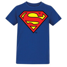 (5-6 Years, Blue) Superman Childrens/Kids Logo Cotton T-Shirt